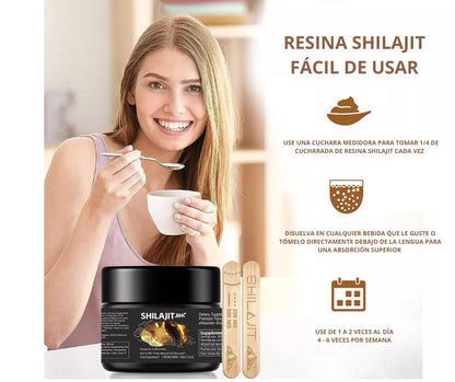 Resina Shilajit Puro 30g + Cuchara Dosificadora